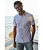 Color:White Whale - Image 3 - Whale Print Short-Sleeve Woven Shirt