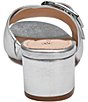 Johnston & Murphy Women's Edith Buckle Metallic Leather Block Heel Slide Sandals - Image 4