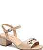 Johnston & Murphy Women's Edith Leather Bit Buckle Ankle Strap Sandals - Image 1