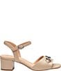 Johnston & Murphy Women's Edith Leather Bit Buckle Ankle Strap Sandals - Image 2