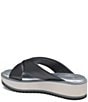 Color:Black - Image 4 - Women's Grace Leather Platform Wedge Slide Sandals