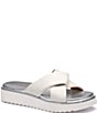 Johnston & Murphy Women's Mitzi Leather Knotted Platform Slide Sandals - Image 1