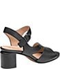 Johnston & Murphy Women's Samantha Nappa Leather Block Heel Asymmetrical Sandals - Image 5