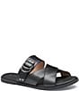 Johnston & Murphy Shayla Leather Cross-Band D-Ring Hardware Slide Sandals - Image 1