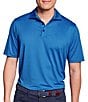 Color:Blue - Image 1 - XC4 Cool Degree Performance Stretch Gingham Short Sleeve Polo Shirt