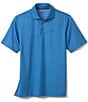 Color:Blue - Image 2 - XC4 Cool Degree Performance Stretch Gingham Short Sleeve Polo Shirt