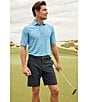 Color:Light Blue - Image 3 - XC4 Cool Degree Solid Performance Stretch Short Sleeve Polo Shirt