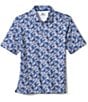 Color:Navy - Image 2 - XC4 Paisley Print Performance Short-Sleeve Polo Shirt