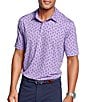 Color:Lavender - Image 1 - XC4 Performance Stretch Cocktail Print Short Sleeve Polo Shirt