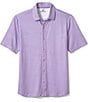 Color:Pink - Image 2 - XC4 Performance Stretch Diamond Dash Print Short-Sleeve Woven Shirt