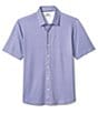 Color:Purple - Image 1 - XC4 Performance Stretch Droplet Print Short Sleeve Woven Shirt