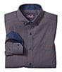 Color:Brown/Navy - Image 1 - XC4 Performance Stretch Gingham Long Sleeve Woven Shirt