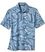 Johnston & Murphy XC4 Performance Stretch Large Geo Print Short Sleeve Polo Shirt, Color:Blue - Image 2