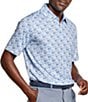 Color:Blue/Gray - Image 1 - XC4 Performance Stretch Short Sleeve Polo Shirt