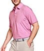 Color:Pink - Image 1 - XC4 Solid Performance Stretch Short Sleeve Polo Shirt
