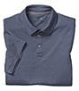 Color:Navy - Image 1 - XC4 Stripe Performance Stretch Short Sleeve Polo Shirt