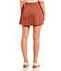 Color:Sienna Brick - Image 2 - High Rise Pleated Mini Skirt