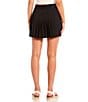 Color:Black - Image 2 - High Rise Pleated Mini Skirt