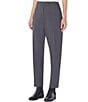 Color:Grey Flannel - Image 1 - Bi-Stretch Tapered Straight Leg Woven Pants