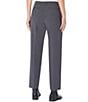 Color:Grey Flannel - Image 2 - Bi-Stretch Tapered Straight Leg Woven Pants