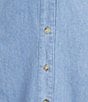 Jones New York Chambray Tiered Button Front Midi Skirt, Color:Pale Wash - Image 4