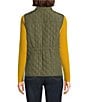 Jones New York Contrast Piping Zip Front Vest, Color:Jasper Green - Image 3