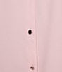 Jones New York Crepe Point Collar Roll Tab Button Front Top, Color:Rose - Image 5