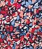 Jones New York Double Keyhole Cap Sleeve Top, Color:Coral Sun Multi - Image 4