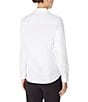 Jones New York Point Collar Long Sleeve Button Front Cotton Shirt, Color:White - Image 2