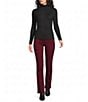 Jones New York Engineered Ribbed Knit Turtle Neck Long Sleeve Pullover Sweater - Image 3