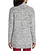 Jones New York Knit Shawl Collar Long Sleeve Open Front Cardigan, Color:Jones White/Jones Black - Image 2