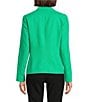 Jones New York Linen Blend Faux Double Breasted Jacket, Color:Kelly Green - Image 2