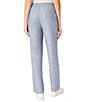 Color:Blue Sail/NYC White - Image 2 - Linen Wide Leg Pull-On Pants