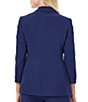 Color:Pacific Navy - Image 2 - Long Sleeve Rolled Cuff Notched Collar Jacket