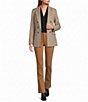 Jones New York Mini Houndstooth Notch Collar Long Sleeve Faux Double Breast Jacket - Image 3