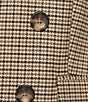 Jones New York Mini Houndstooth Notch Collar Long Sleeve Faux Double Breast Jacket - Image 4