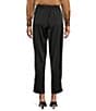 Color:Jones Black - Image 2 - Montreal Satin Woven Straight Leg Pocketed Ankle Pant