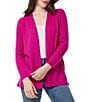 Color:Bright Orchid - Image 1 - Open Front Long Sleeve Cardigan