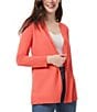 Color:Coral Sun - Image 1 - Open Front Long Sleeve Cardigan