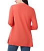 Color:Coral Sun - Image 2 - Open Front Long Sleeve Cardigan