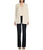 Jones New York Open Front Side Slit Icon Cardigan, Color:Jones White - Image 3
