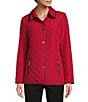 Jones New York Quilted Point Collar Front Snap Jacket, Color:Venetian/Jones Black - Image 2