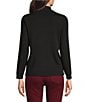 Jones New York Ribbed Knit Placed Stripe Mock Neck Long Sleeve Top - Image 2