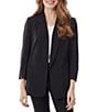 Jones New York Roll Cuff Notch Lapel 3/4 Sleeve Blazer - Image 3