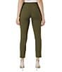 Color:Jasper Green - Image 2 - Stretch Ankle Straight Wide Waistband Pull-On Pants