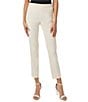 Color:Jones White - Image 1 - Stretch Ankle Straight Wide Waistband Pull-On Pants