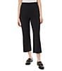 Color:Jones Black - Image 1 - Stretch Pull On Wide Cropped Leg Pant