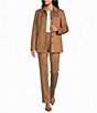 Jones New York Suede Point Collar Long Sleeve Scuba Jacket - Image 3