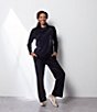 Jones New York Velvet Flat Front Straight Leg Full Length Pull-On Pants - Image 5