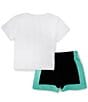 Color:White/Black - Image 2 - Baby Boys 12-24 Months Short-Sleeve Air Jordan Tee & Coordinating Shorts Set